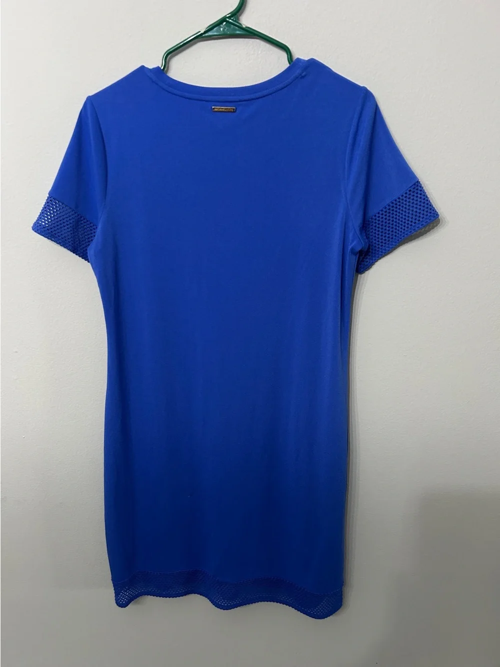 Women’s Michael Kors Cobalt Blue Mesh Trim Shift Dress Size Medium